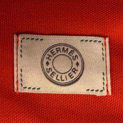 Pre Owned Hermes Dog  Khaki/Feu Toile Military Canvas Carry Bag