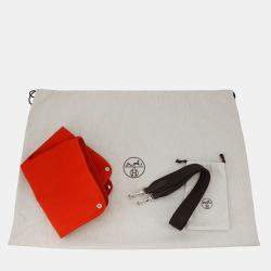 Pre Owned Hermes Dog  Khaki/Feu Toile Military Canvas Carry Bag