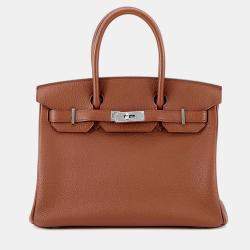 Pre Owned Hermes Birkin Sienne Togo Leather Size 30