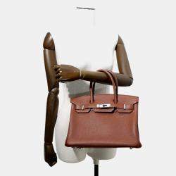 Pre Owned Hermes Birkin Sienne Togo Leather Size 30