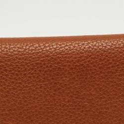 Pre Owned Hermès Fauve Barenia Faubourg Leather Calvi Duo Card Holder