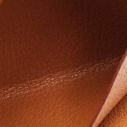 Pre Owned Hermès Fauve Barenia Faubourg Leather Calvi Duo Card Holder