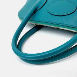 Pre Owned Hermes  Bolide 35 Blue Leather Bag