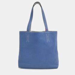 Pre Owned Hermes De Bleusance Small Grey Leather Bag