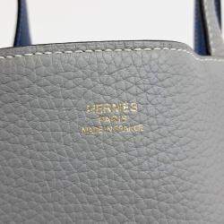 Pre Owned Hermes De Bleusance Small Grey Leather Bag