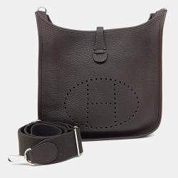 Pre Owned Hermes Evelyn 29 Brown Leather Bag 