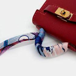 Pre Owned Hermes Red Leather Kelly Twilly Bag Charm