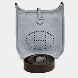 Pre Owned Hermes Grey Leather Evelyn 16