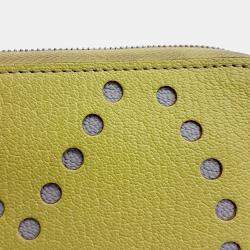Pre Owned Hermes Yellow Leather long wallet