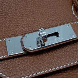 Pre Owned Hermes Birkin 35 Brown Leather Bag