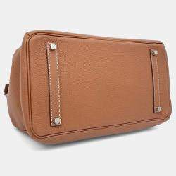 Pre Owned Hermes Birkin 35 Brown Leather Bag