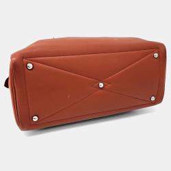 Pre Owned Hermes Brown Leather Victoria 2