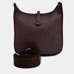Pre Owned Hermes Brown Leather Evelyn 29