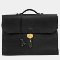 Pre Owned Hermes Sac a Depeches 38 Black Ardennes Handbag