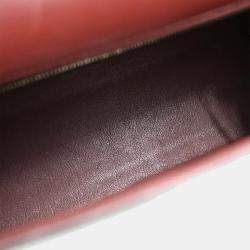 Pre Owned Hermes Black Rouge H Box Calf Kelly 28 Sellier 2way Handbag