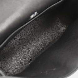 Pre Owned Hermes Black Evergrain Kelly Pochette Handbag