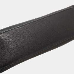 Pre Owned Hermes Black Evergrain Kelly Pochette Handbag