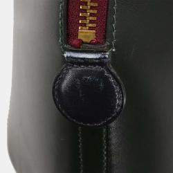 Pre Owned Hermes de Veau Vert Fonce Rouge H Box Calf Il Handbag