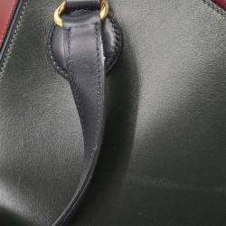Pre Owned Hermes de Veau Vert Fonce Rouge H Box Calf Il Handbag