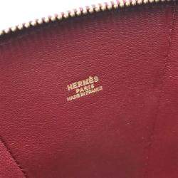 Pre Owned Hermes de Veau Vert Fonce Rouge H Box Calf Il Handbag