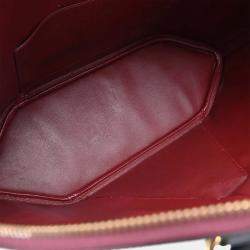 Pre Owned Hermes de Veau Vert Fonce Rouge H Box Calf Il Handbag