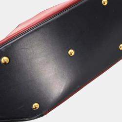 Pre Owned Hermes de Veau Vert Fonce Rouge H Box Calf Il Handbag