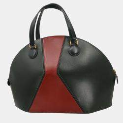 Pre Owned Hermes de Veau Vert Fonce Rouge H Box Calf Il Handbag