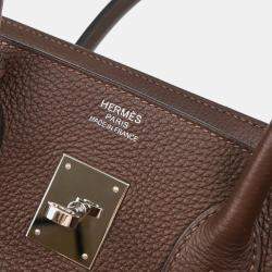 Pre Owned Hermes Ebene Togo Birkin 35 Handbag
