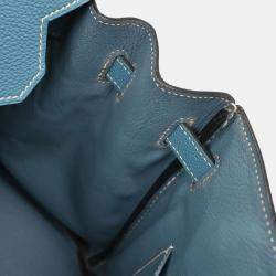 Pre Owned Hermes Blue Jean Togo Birkin 30 Handbag