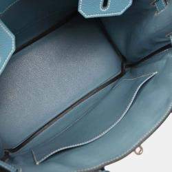 Pre Owned Hermes Blue Jean Togo Birkin 30 Handbag