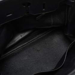 Pre Owned Hermes Black Taurillon Clemence Leather Gold Finish Birkin 35 Bag