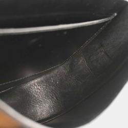 Pre Owned Hermes Black Box Calf Double H Shoulder Bag