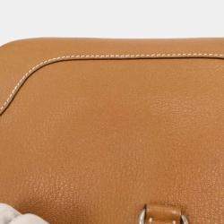 Pre Owned Hermes Natural Sable Chevre Myzore Trim 24 Handbag