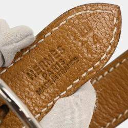 Pre Owned Hermes Natural Sable Chevre Myzore Trim 24 Handbag