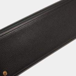 Pre Owned Hermes Black Ardennes Kelly 32 Sellier Handbag