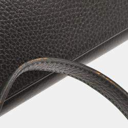 Pre Owned Hermes Black Ardennes Kelly 32 Sellier Handbag