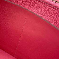 Pre Owned Hermes Kelly Wallet Long Rose Lipstick Chevre Myzore Goatskin