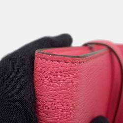 Pre Owned Hermes Kelly Wallet Long Rose Lipstick Chevre Myzore Goatskin