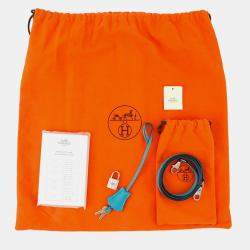 Pre Owned Hermes Bolide 31 Turquoise Chevre Myzore Goatskin Bag