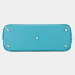 Pre Owned Hermes Bolide 31 Turquoise Chevre Myzore Goatskin Bag
