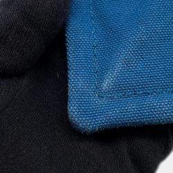 Pre Owned Hermes Velocipedist Blue Cotton Pouch