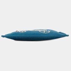 Pre Owned Hermes Velocipedist Blue Cotton Pouch
