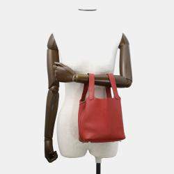 Pre Owned Hermes Picotin Lock Ruby Taurillon Clemence PM