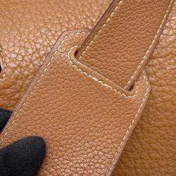 Pre Owned Hermes Jypsiere Gold Taurillon Clemence Size 37