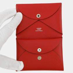 مملوكة مسبقًا Hermes Calvi Duo Rouge Casaque Epsom