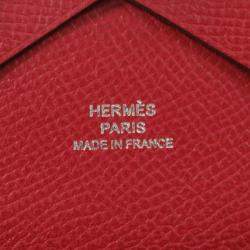 مملوكة مسبقًا Hermes Calvi Duo Rouge Casaque Epsom