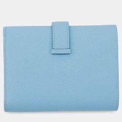 Pre Owned Hermes Bearn Combination Verso Celeste/Vert Jade Epsom