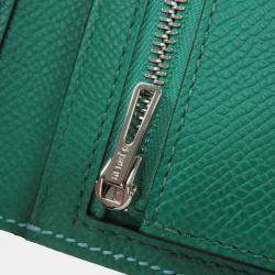 Pre Owned Hermes Bearn Combination Verso Celeste/Vert Jade Epsom