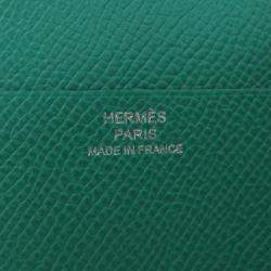 Pre Owned Hermes Bearn Combination Verso Celeste/Vert Jade Epsom