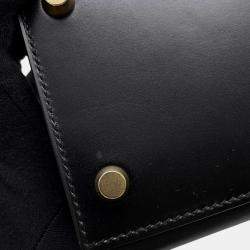 Pre Owned Hermes Kelly Sellier Black Box Calf Leather Size 28